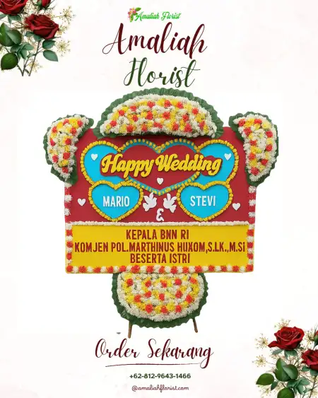 Papan Bunga Pernikahan Rajabasa Lama